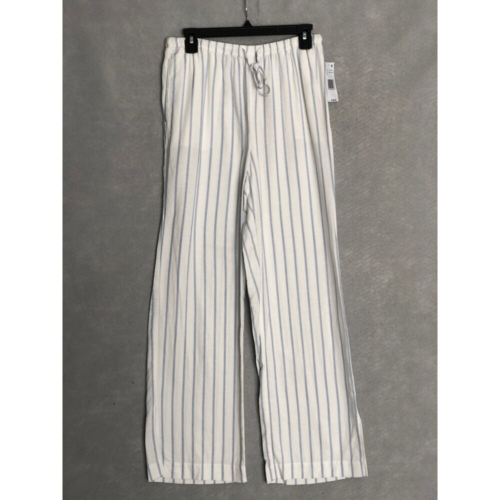 Cloth & Stone Drawstring Pant Women's Small Linen Blend Striped